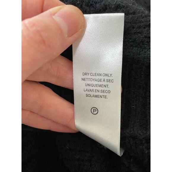 NWT Splendid Women's XS Black Wool Blend Cable Knit Pullover Sweater - Picture 5 of 7